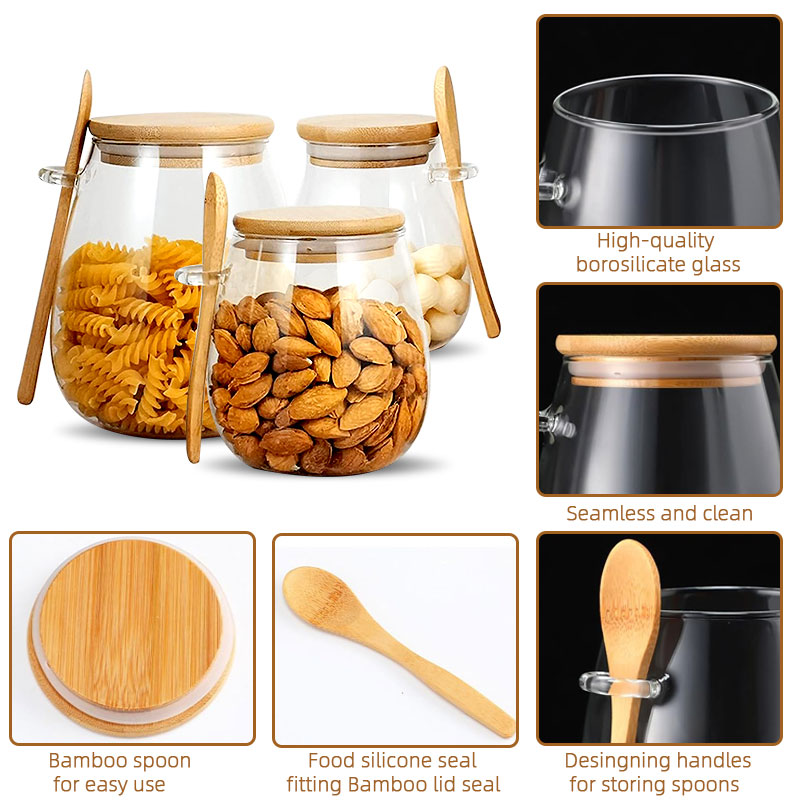 ขวดโหลแก้วปิดผนึกพร้อมช้อนและฝ - Meal Prep Glass Containers With Lids บทวิจารณ์และราคา