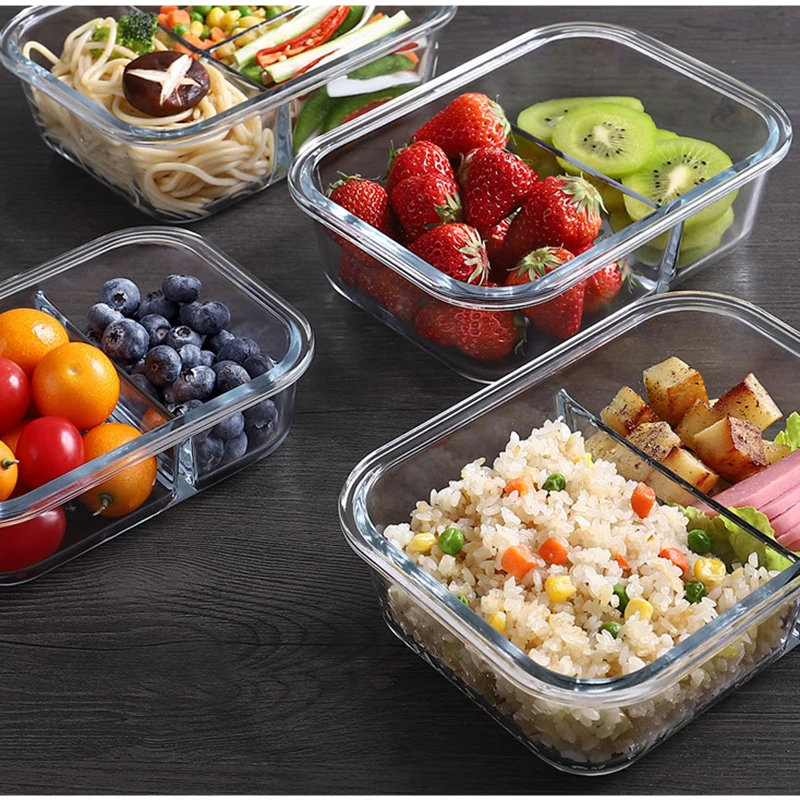กล่องอาหารกลางวันแก้วปิดผนึกกล - Meal Prep Glass Containers With Lids บทวิจารณ์และราคา