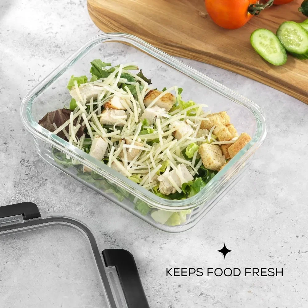 y ภาชนะเก็บอาหารแบบแก้วพร้อมฝา - Meal Prep Glass Containers With Lids บทวิจารณ์และราคา