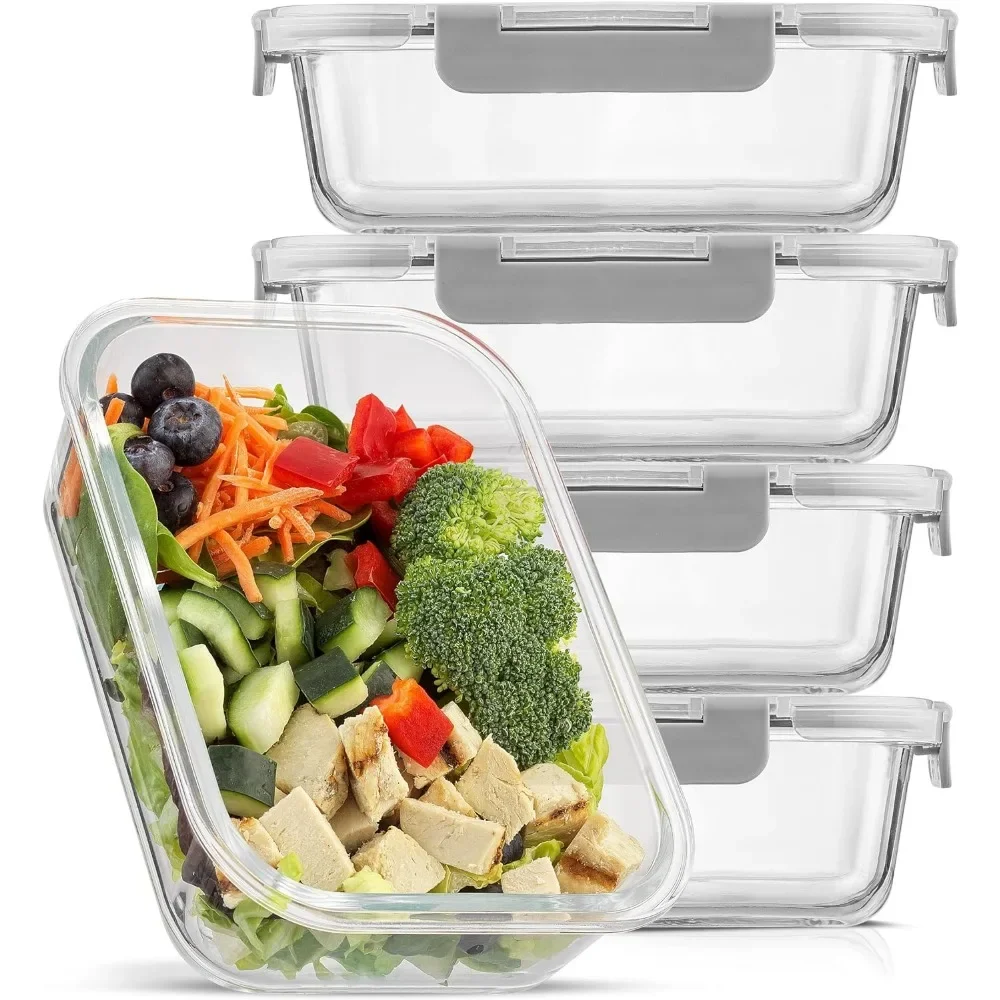 y ภาชนะเก็บอาหารแบบแก้วพร้อมฝา - Meal Prep Glass Containers With Lids บทวิจารณ์และราคา