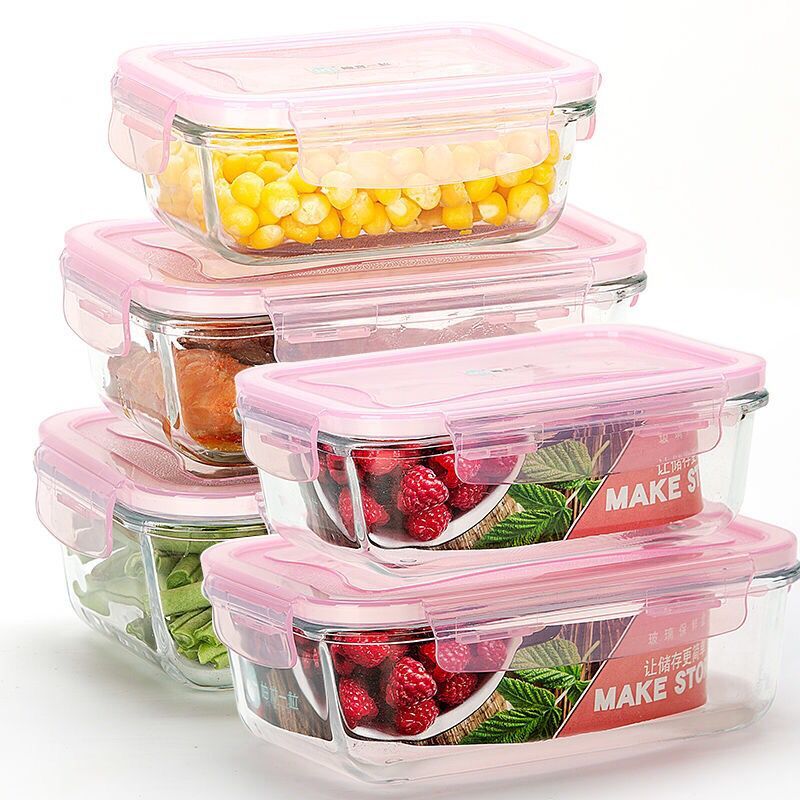3ชิ้น/เตาอบไมโครเวฟความร้อนกล่ - Meal Prep Glass Containers With Lids บทวิจารณ์และราคา