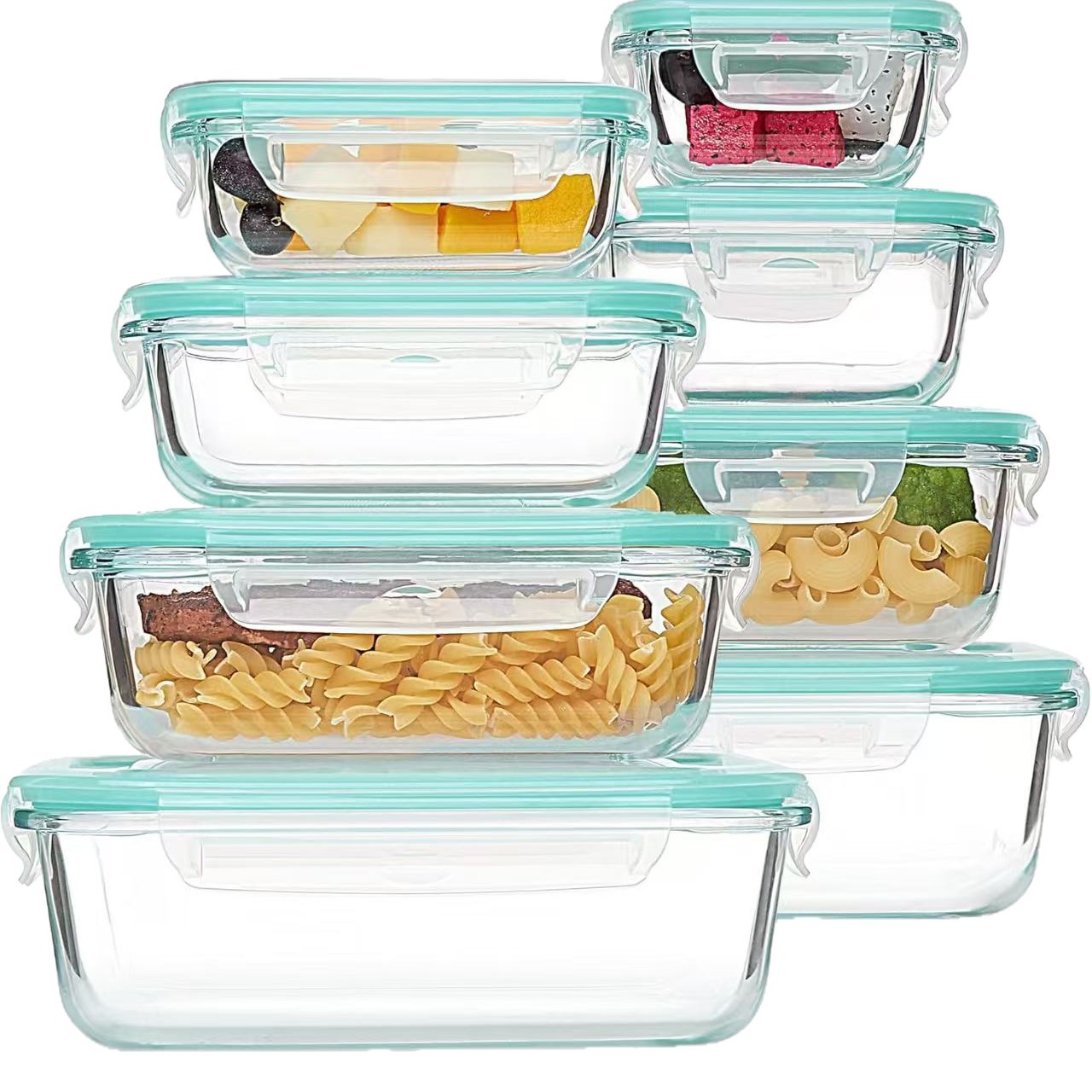 ชุดกล่องอาหารแก้ว 8 ชิ้น พร้อม - Meal Prep Glass Containers With Lids บทวิจารณ์และราคา