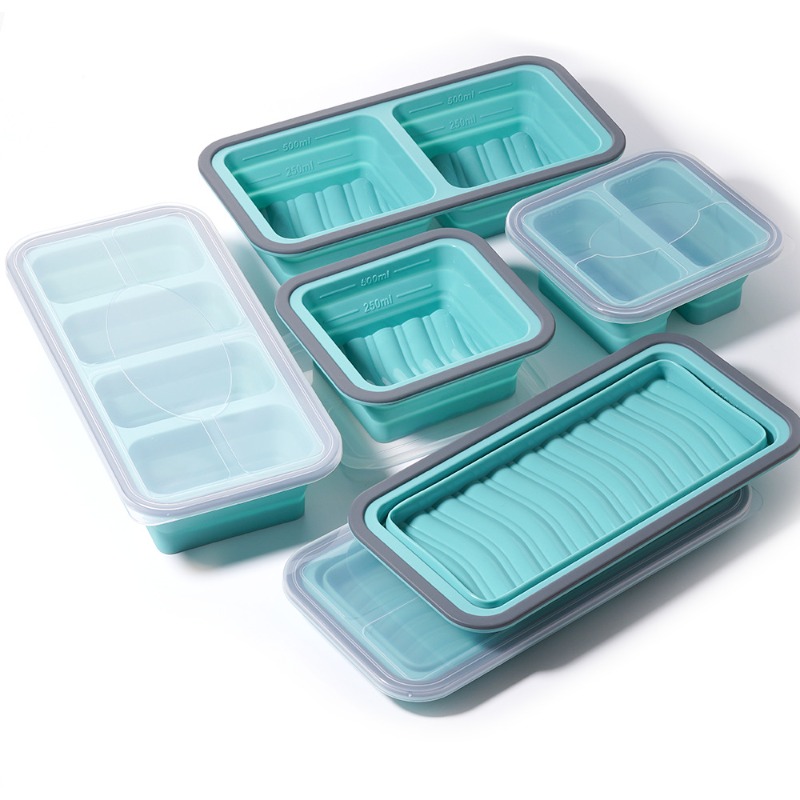 ถาดซิลิโคนสำหรับแช่แข็งพร้อมฝา - Meal Prep Oven Safe Containers บทวิจารณ์และราคา