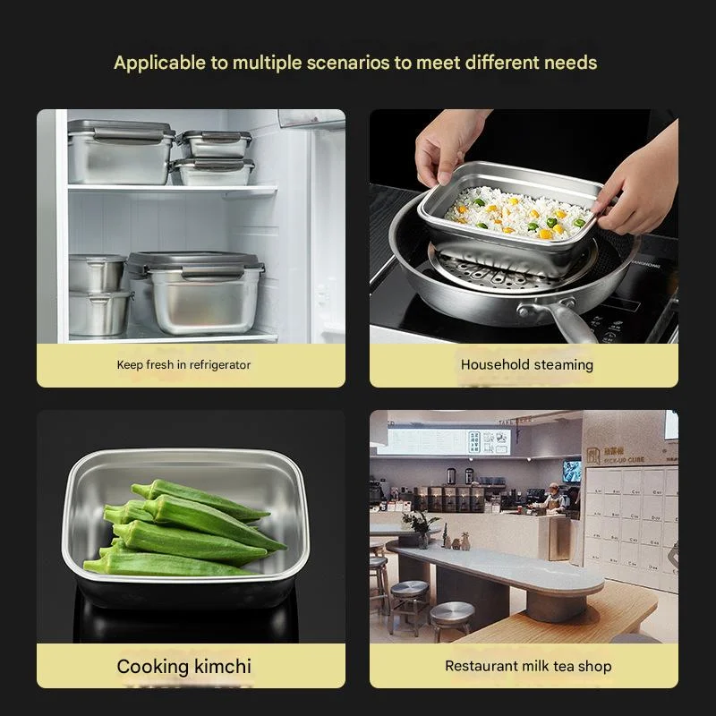 ภาชนะเก็บอาหารสแตนเลสพร้อมฝาปิ - Meal Prep Oven Safe Containers บทวิจารณ์และราคา
