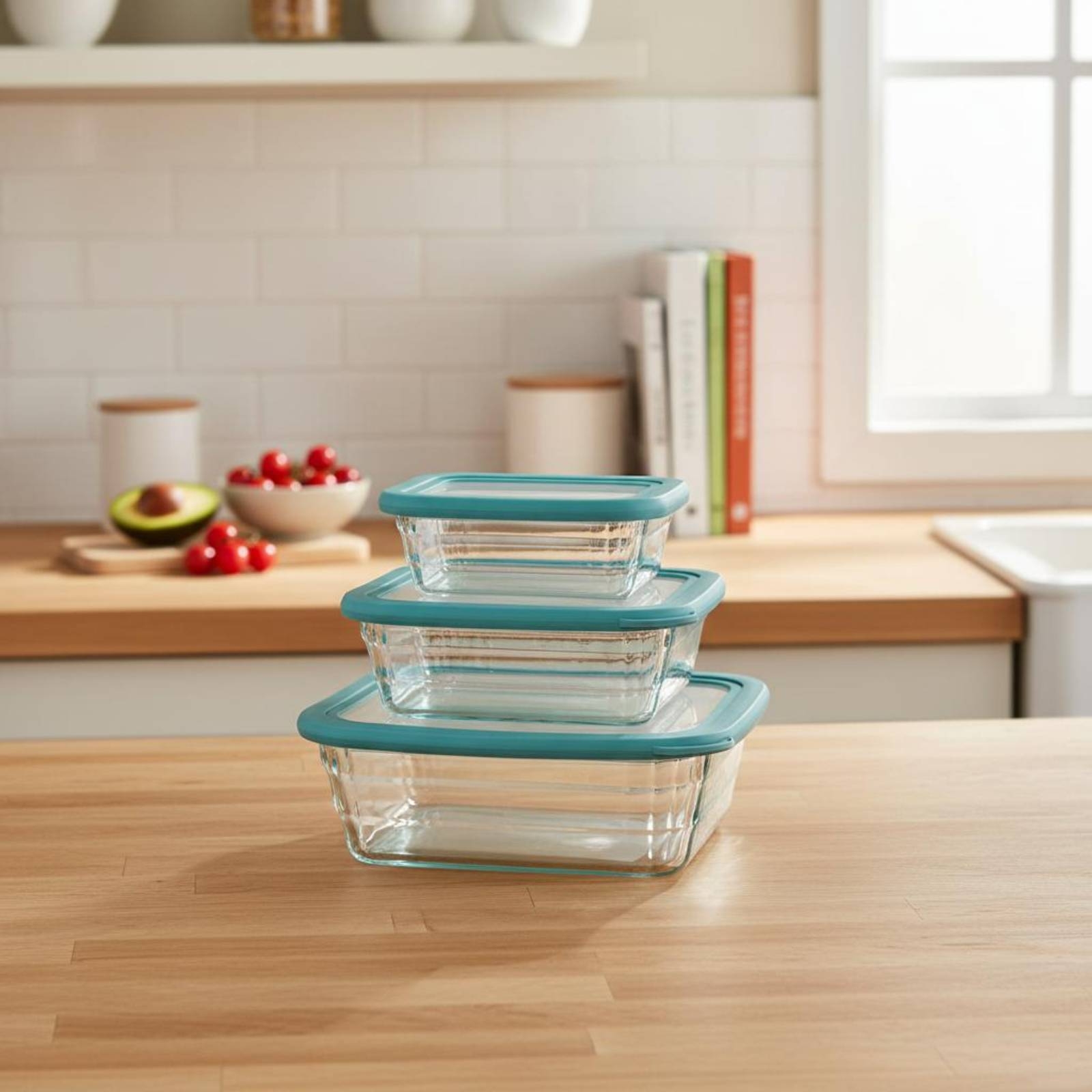 ชุดกล่องแก้วใส่อาหาร 3 ชิ้น พร - Meal Prep Glass Containers With Lids บทวิจารณ์และราคา