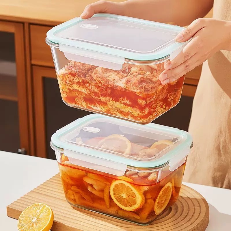 กล่องเก็บอาหารแก้วโบโรซิลิเกตฝ - Meal Prep Glass Containers With Lids บทวิจารณ์และราคา