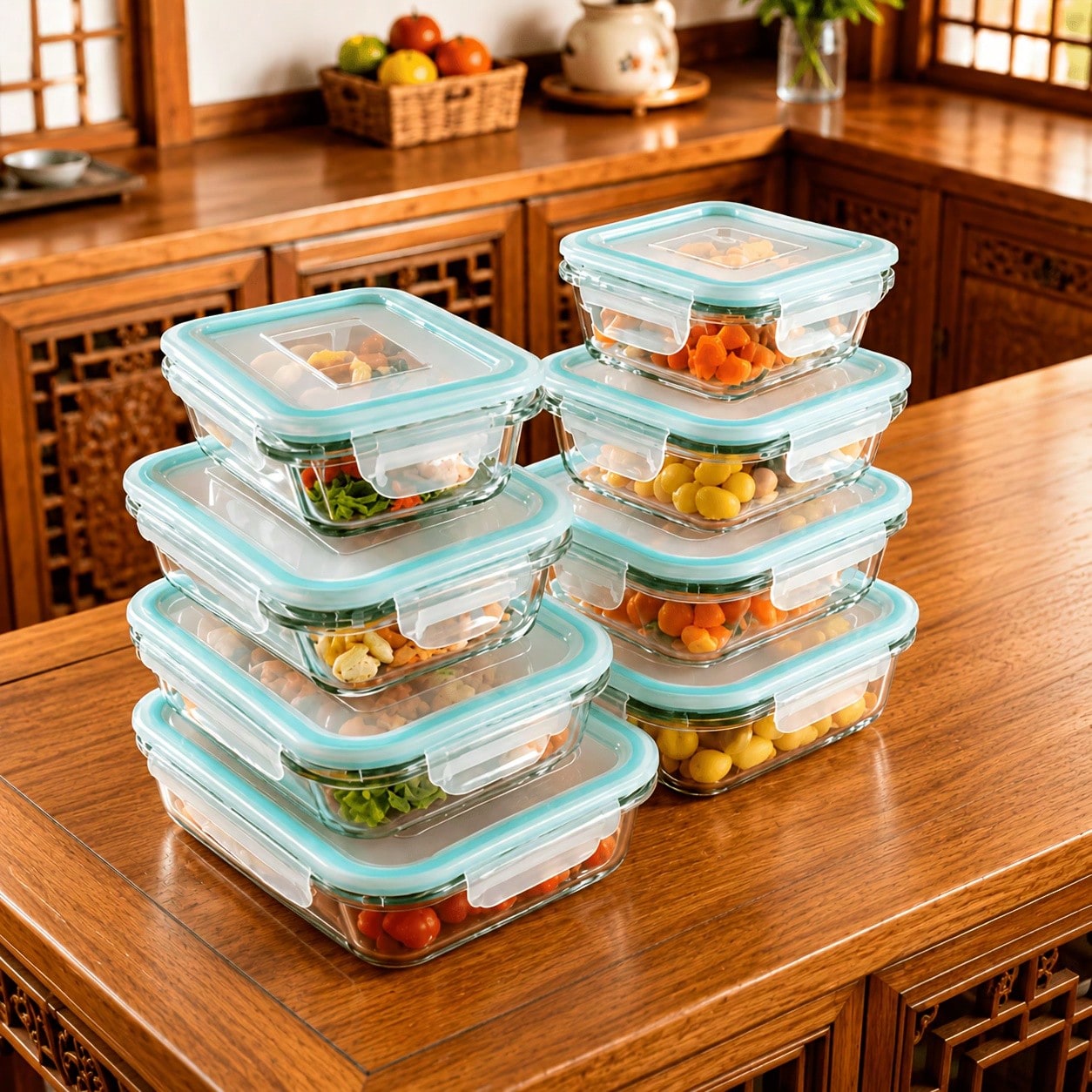 ภาชนะเก็บอาหารแก้ว ดีไซน์ทันสม - Meal Prep Oven Safe Containers บทวิจารณ์และราคา