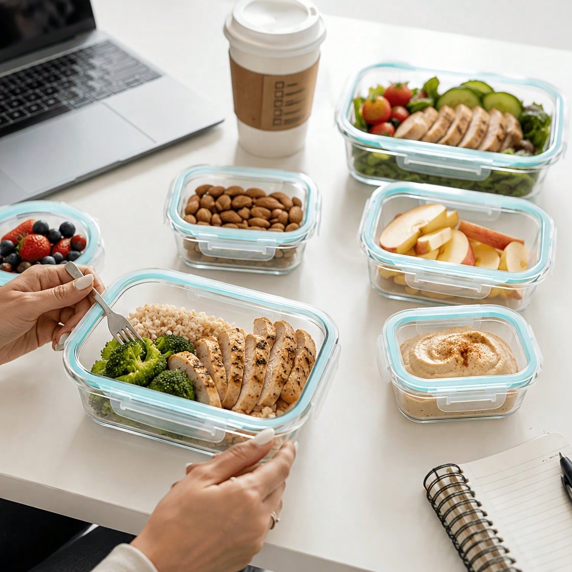 ภาชนะเก็บอาหารแก้ว ดีไซน์ทันสม - Meal Prep Oven Safe Containers บทวิจารณ์และราคา