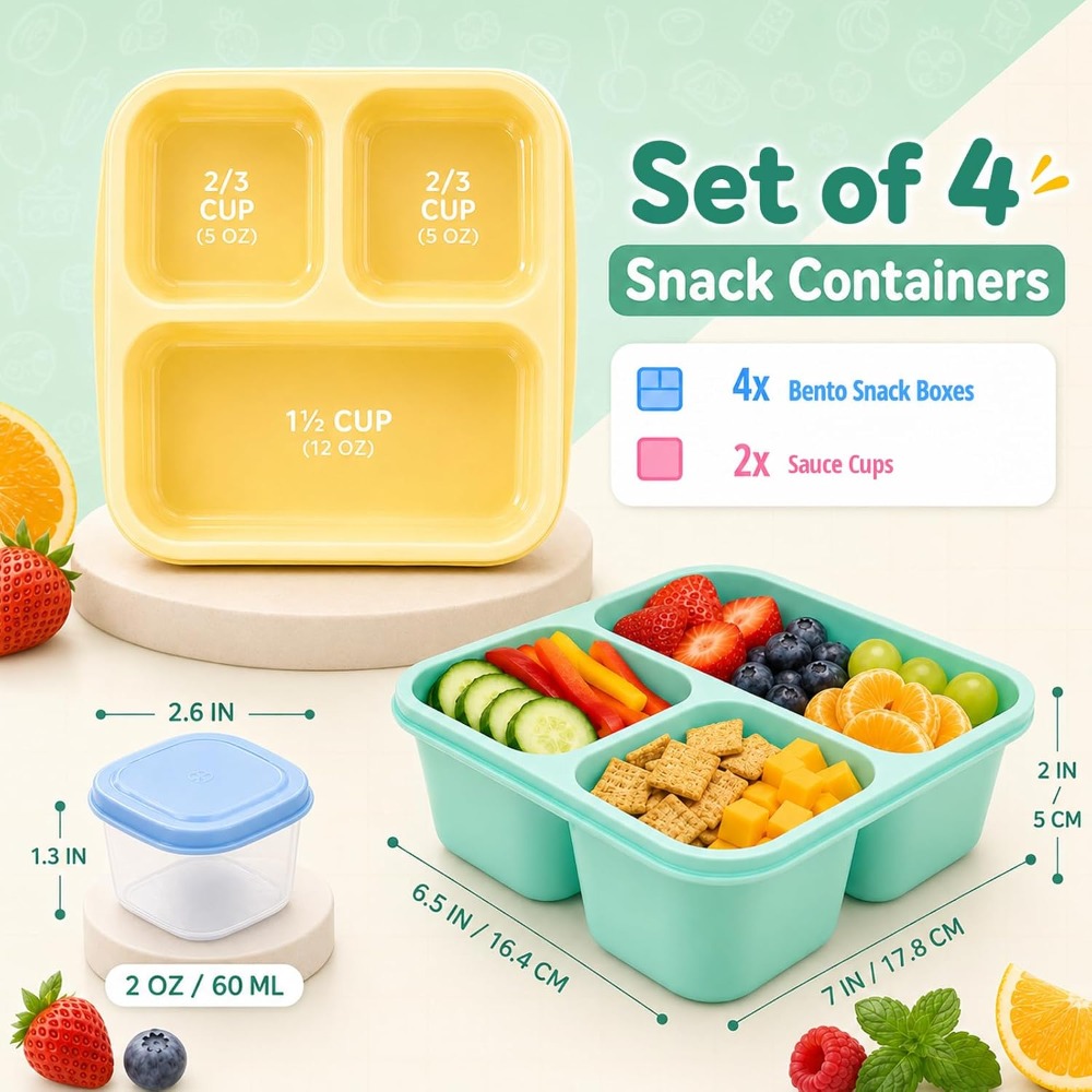 กล่องอาหารเบนโตะ 3 ช่องสำหรับผ - Meal Prep Healthy บทวิจารณ์และราคา