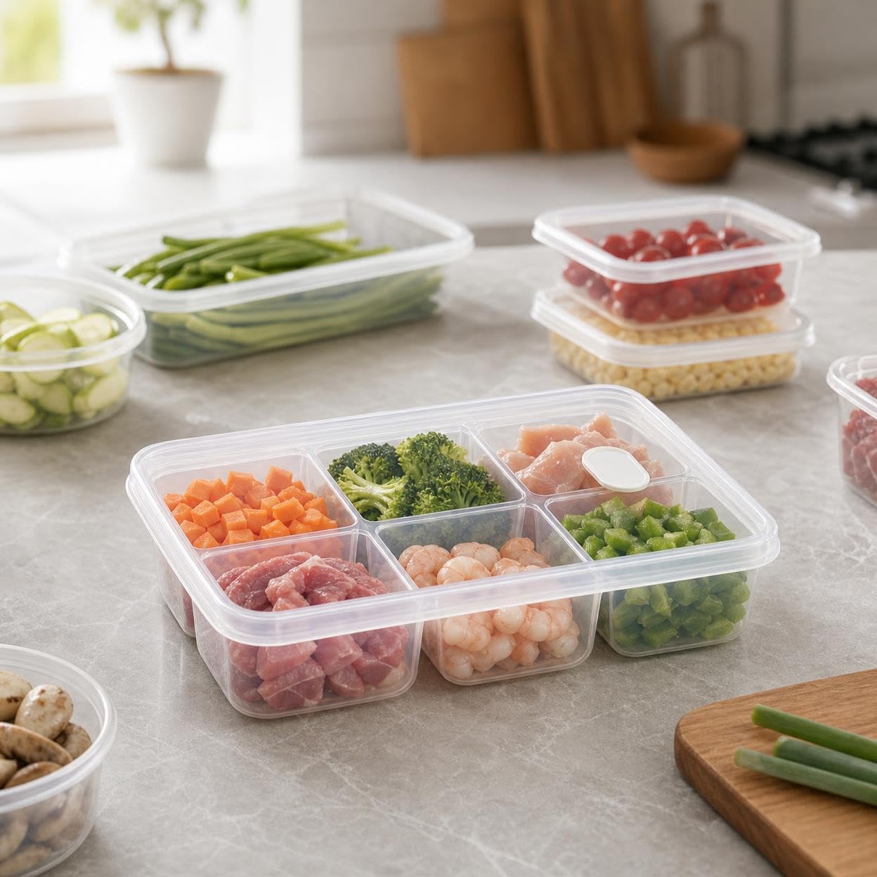 กล่องเก็บอาหารแบบ 6 ช่องสำหรับ - Meal Prep Frozen Food บทวิจารณ์และราคา