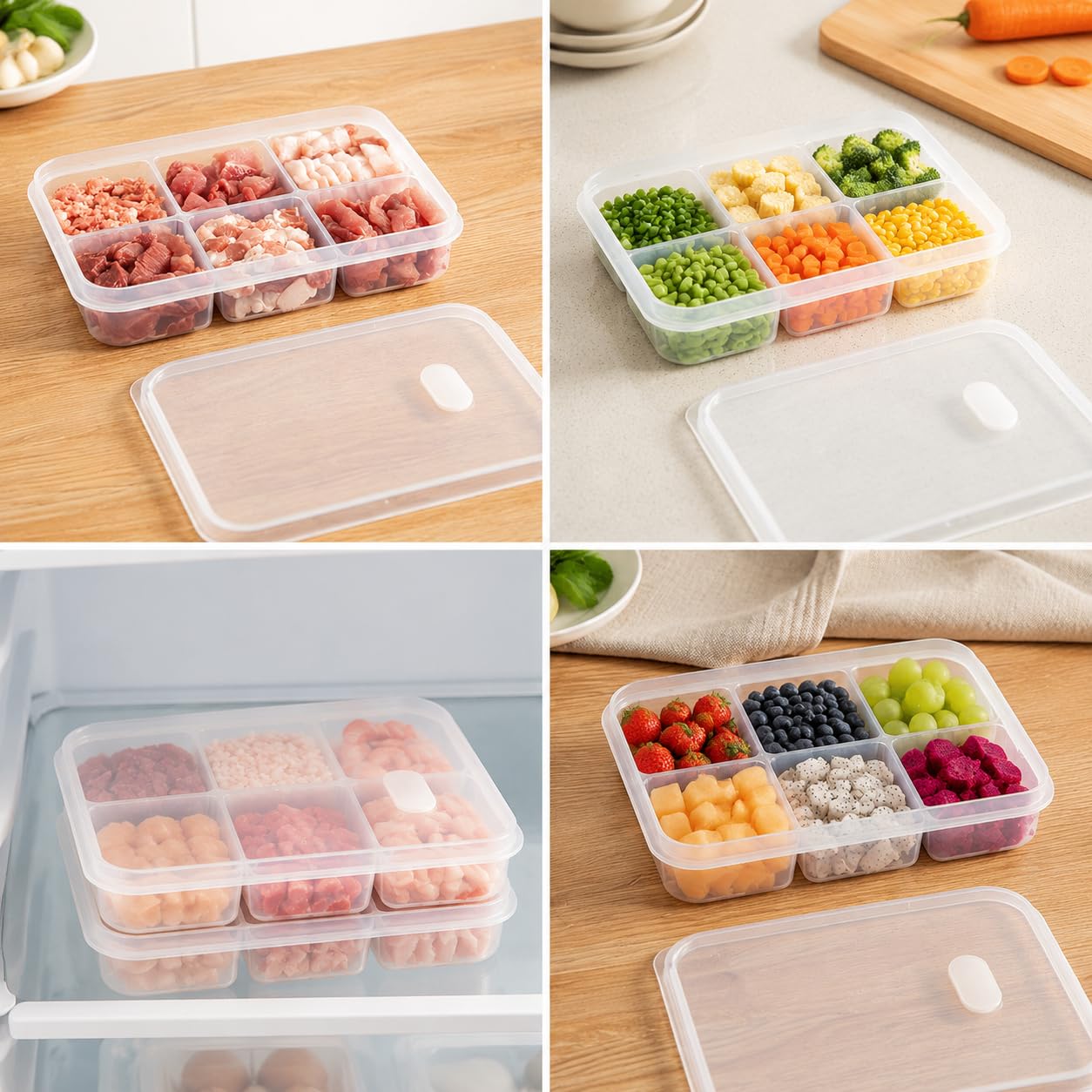 กล่องเก็บอาหารแบบ 6 ช่องสำหรับ - Meal Prep Frozen Food บทวิจารณ์และราคา