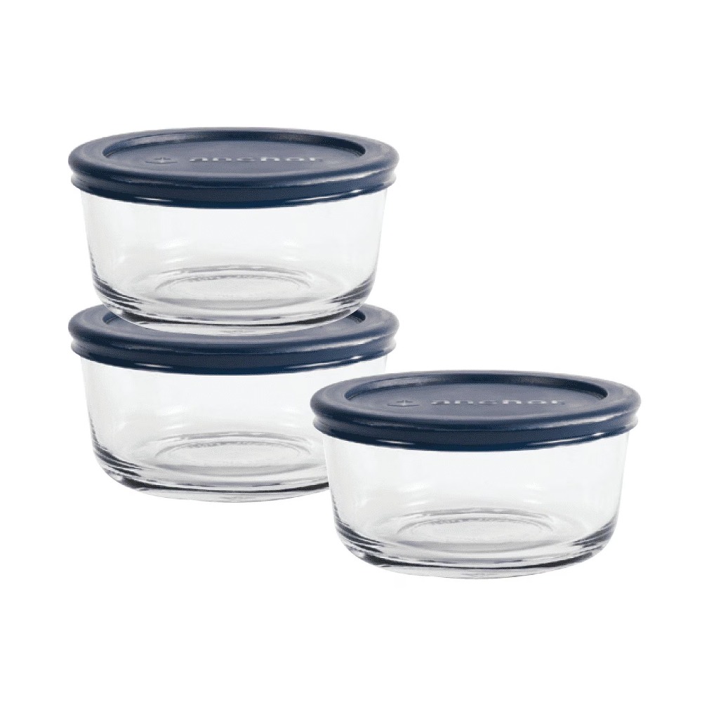 ชุดกล่องถนอมอาหารแก้วทรงกลม 3  - Meal Prep Oven Safe Containers บทวิจารณ์และราคา