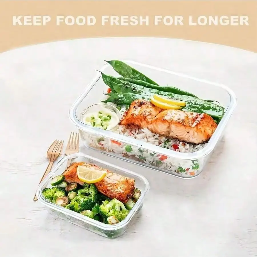 ภาชนะเก็บอาหารแก้วพร้อมฝาปิด ส - Meal Prep Glass Containers With Lids บทวิจารณ์และราคา